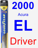 Driver Wiper Blade for 2000 Acura EL - Hybrid