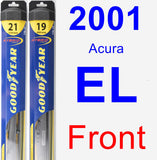 Front Wiper Blade Pack for 2001 Acura EL - Hybrid
