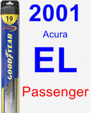 Passenger Wiper Blade for 2001 Acura EL - Hybrid
