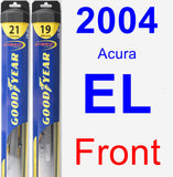 Front Wiper Blade Pack for 2004 Acura EL - Hybrid