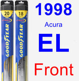 Front Wiper Blade Pack for 1998 Acura EL - Hybrid