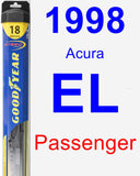 Passenger Wiper Blade for 1998 Acura EL - Hybrid