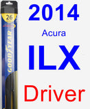 Driver Wiper Blade for 2014 Acura ILX - Hybrid