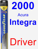 Driver Wiper Blade for 2000 Acura Integra - Hybrid
