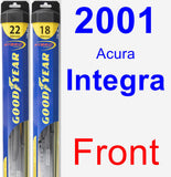 Front Wiper Blade Pack for 2001 Acura Integra - Hybrid