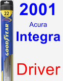 Driver Wiper Blade for 2001 Acura Integra - Hybrid