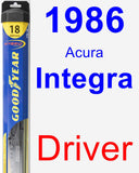 Driver Wiper Blade for 1986 Acura Integra - Hybrid