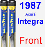 Front Wiper Blade Pack for 1987 Acura Integra - Hybrid