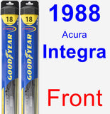 Front Wiper Blade Pack for 1988 Acura Integra - Hybrid