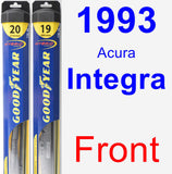 Front Wiper Blade Pack for 1993 Acura Integra - Hybrid
