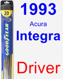 Driver Wiper Blade for 1993 Acura Integra - Hybrid
