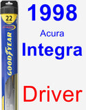 Driver Wiper Blade for 1998 Acura Integra - Hybrid