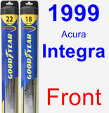 Front Wiper Blade Pack for 1999 Acura Integra - Hybrid