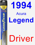 Driver Wiper Blade for 1994 Acura Legend - Hybrid