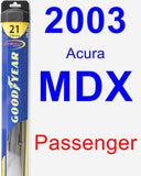Passenger Wiper Blade for 2003 Acura MDX - Hybrid