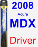 Driver Wiper Blade for 2008 Acura MDX - Hybrid
