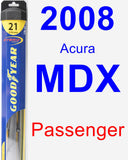 Passenger Wiper Blade for 2008 Acura MDX - Hybrid