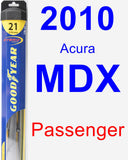 Passenger Wiper Blade for 2010 Acura MDX - Hybrid