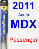 Passenger Wiper Blade for 2011 Acura MDX - Hybrid
