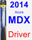 Driver Wiper Blade for 2014 Acura MDX - Hybrid