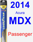 Passenger Wiper Blade for 2014 Acura MDX - Hybrid