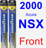 Front Wiper Blade Pack for 2000 Acura NSX - Hybrid