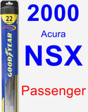 Passenger Wiper Blade for 2000 Acura NSX - Hybrid
