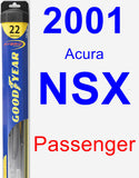 Passenger Wiper Blade for 2001 Acura NSX - Hybrid