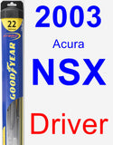 Driver Wiper Blade for 2003 Acura NSX - Hybrid