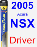 Driver Wiper Blade for 2005 Acura NSX - Hybrid