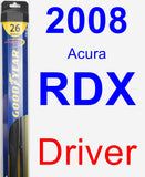 Driver Wiper Blade for 2008 Acura RDX - Hybrid