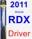 Driver Wiper Blade for 2011 Acura RDX - Hybrid