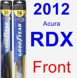 Front Wiper Blade Pack for 2012 Acura RDX - Hybrid