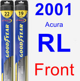 Front Wiper Blade Pack for 2001 Acura RL - Hybrid