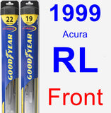 Front Wiper Blade Pack for 1999 Acura RL - Hybrid