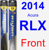 Front Wiper Blade Pack for 2014 Acura RLX - Hybrid
