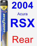 Rear Wiper Blade for 2004 Acura RSX - Hybrid