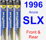 Front & Rear Wiper Blade Pack for 1996 Acura SLX - Hybrid