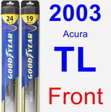 Front Wiper Blade Pack for 2003 Acura TL - Hybrid
