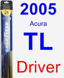 Driver Wiper Blade for 2005 Acura TL - Hybrid