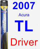 Driver Wiper Blade for 2007 Acura TL - Hybrid