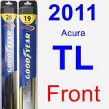 Front Wiper Blade Pack for 2011 Acura TL - Hybrid