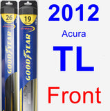 Front Wiper Blade Pack for 2012 Acura TL - Hybrid