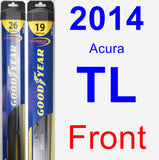 Front Wiper Blade Pack for 2014 Acura TL - Hybrid