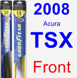 Front Wiper Blade Pack for 2008 Acura TSX - Hybrid