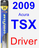Driver Wiper Blade for 2009 Acura TSX - Hybrid