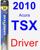 Driver Wiper Blade for 2010 Acura TSX - Hybrid