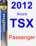 Passenger Wiper Blade for 2012 Acura TSX - Hybrid