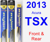 Front & Rear Wiper Blade Pack for 2013 Acura TSX - Hybrid
