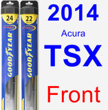 Front Wiper Blade Pack for 2014 Acura TSX - Hybrid